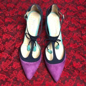 Boden suede pumps with tassel